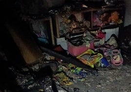 Imagen del estado en el que ha quedado la vivienda de la familia de Periana.