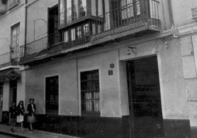La casa, en una foto de la década de 1940.