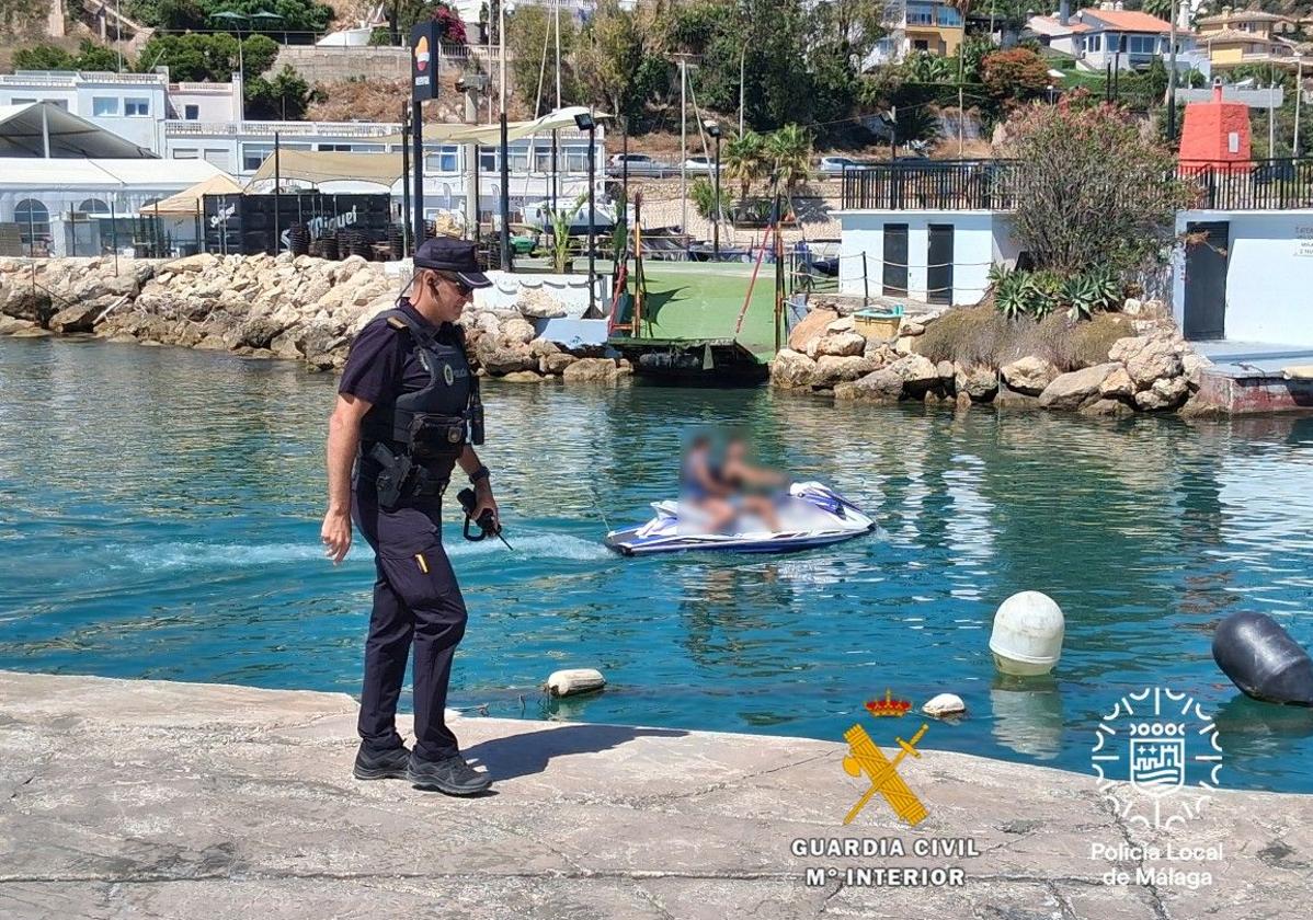 La Policía Local levanta nueve actas de denuncia en sus controles de motos acuáticas y embarcaciones en Málaga