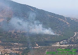 Vista de la zona del incendio.