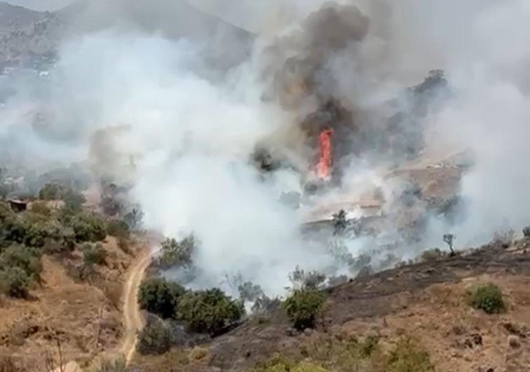 Controlado el incendio forestal en el paraje Jarazmín, en Málaga capital