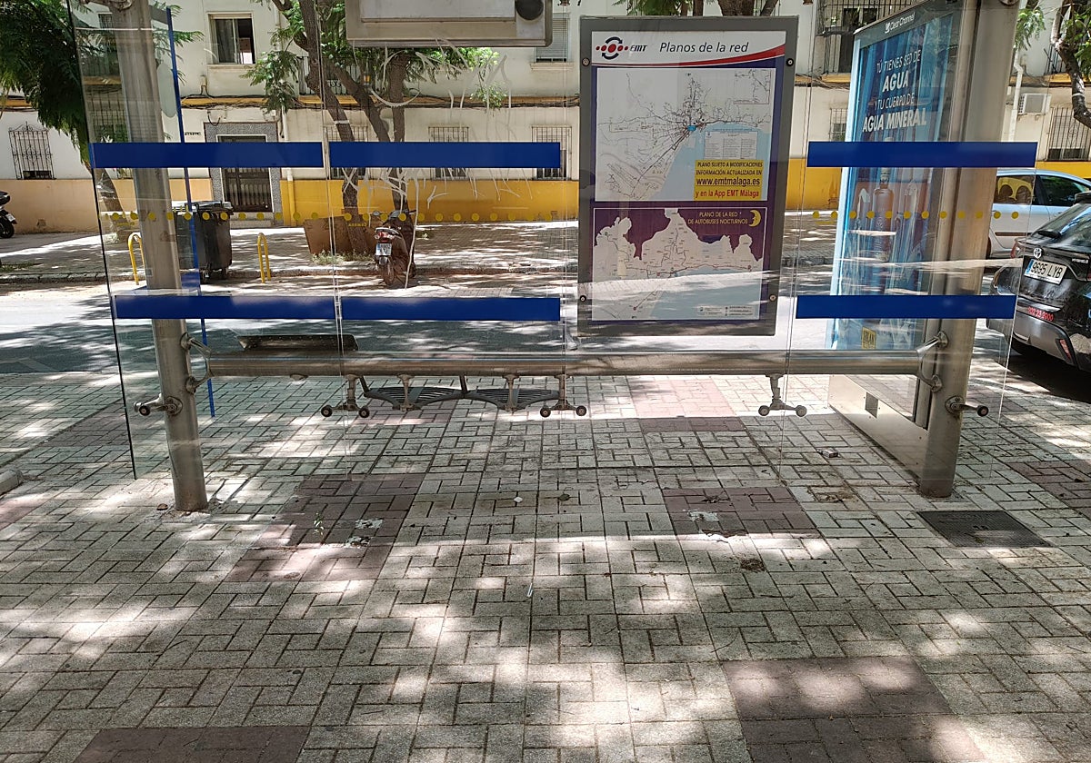 Parte más sucia cerca de las paradas de autobús.