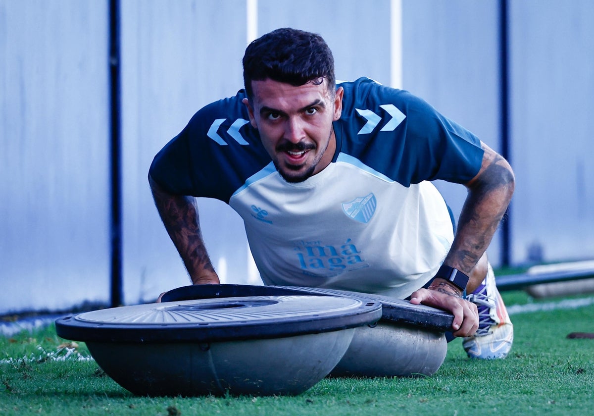 Joaquín Muñoz, en un entrenamiento de esta pretemporada.