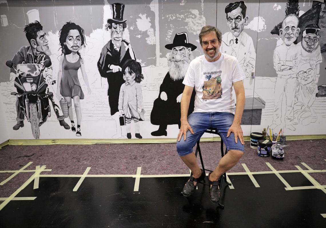 El proyecto del mural para el Albéniz partió del propio Ángel Idígoras, espectador habitual de este cine municipal.