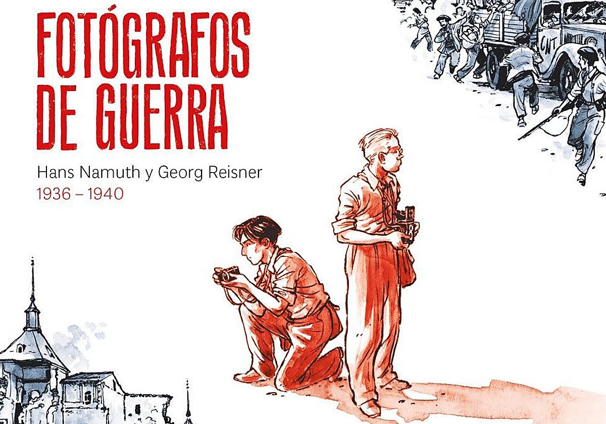 Portada de la novela gráfica con sus protagonistas, los fotógrafos Hans Namuth y Georg Reisner.