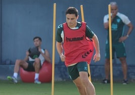 Sangalli, en un entrenamiento de esta pretemporada.