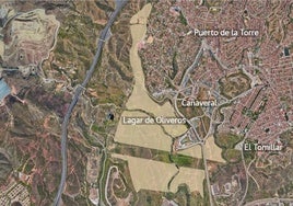 Localización de los terrenos de Lagar de Oliveros.