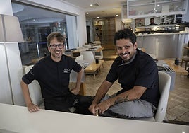 Sergio del Río y Rui Junior, este miércoles en Óleo.