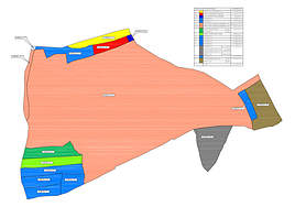 Plano de las parcelas a subasta.