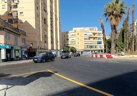 Situación en la que ha quedado el tráfico en la glorieta de Las Chapas.