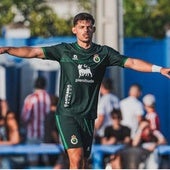 Javi Montero, en un partido con el Racing.