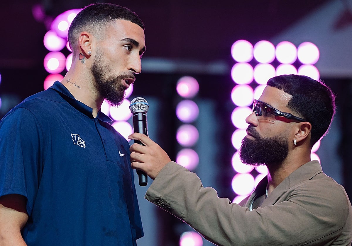 Chris Duarte, entrevistado después de un partido.