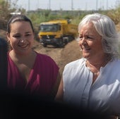 Teresa Porras y Mercedes Martín, este lunes en Churriana.