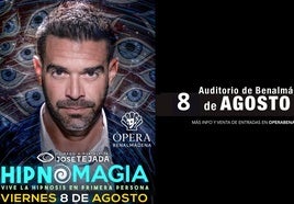Entrada para 'Hipnomagia' de José Tejada el 8 de agosto a la mitad de precio