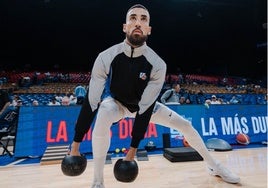 Chris Duarte, durante un calentamiento.