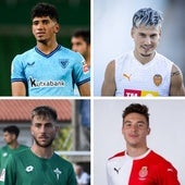 Adu Ares, Canós, Marcos Fernández y, abajo, Iker Losada, Valery y Jairo Izquierdo.