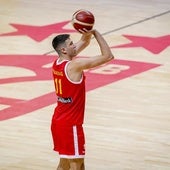Álvaro Folgueiras, en el España B-Portugal de este jueves.