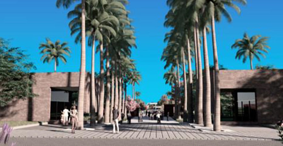 Recreación de los nuevos edificios para espacios expositivos.