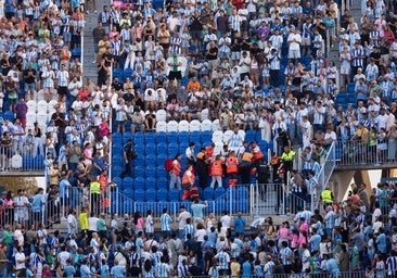 El Málaga-Betis estuvo 17 minutos detenido por una parada cardiorrespiratoria en la grada