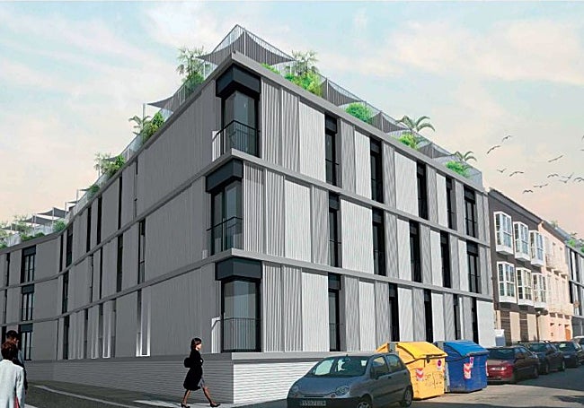 Recreación del proyecto de 50 VPO previsto por la Junta en la calle Cerrojo.