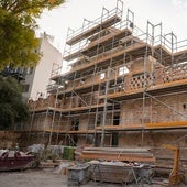 La Casa de María Barrabino, sin revestimientos exteriores y sin techumbre.