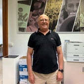 Antonio Herrera, durante su visita al grupo Con Málaga.
