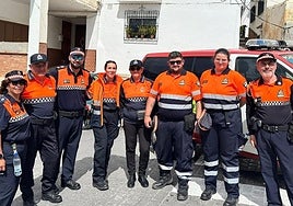 Integrantes de la agrupación local de Protección Civil en Canillas de Aceituno.
