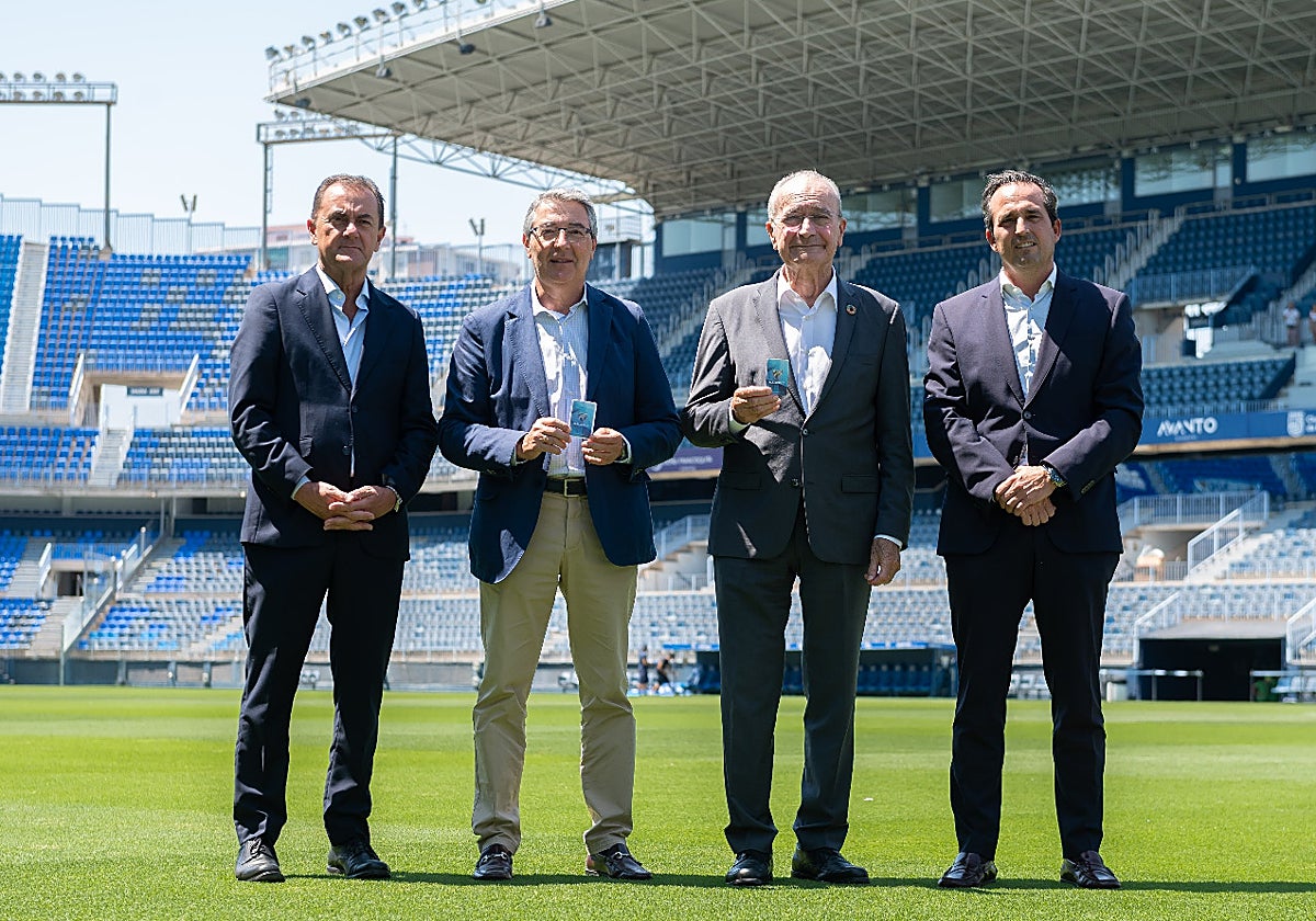 José María Muñoz, Francisco Salado, Francisco de la Torre y Kike Pérez, este jueves.