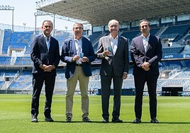 José María Muñoz, Francisco Salado, Francisco de la Torre y Kike Pérez, este jueves.