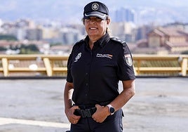 Miriam Rifai, en el helipuerto de la Comisaría Provincial de Málaga.