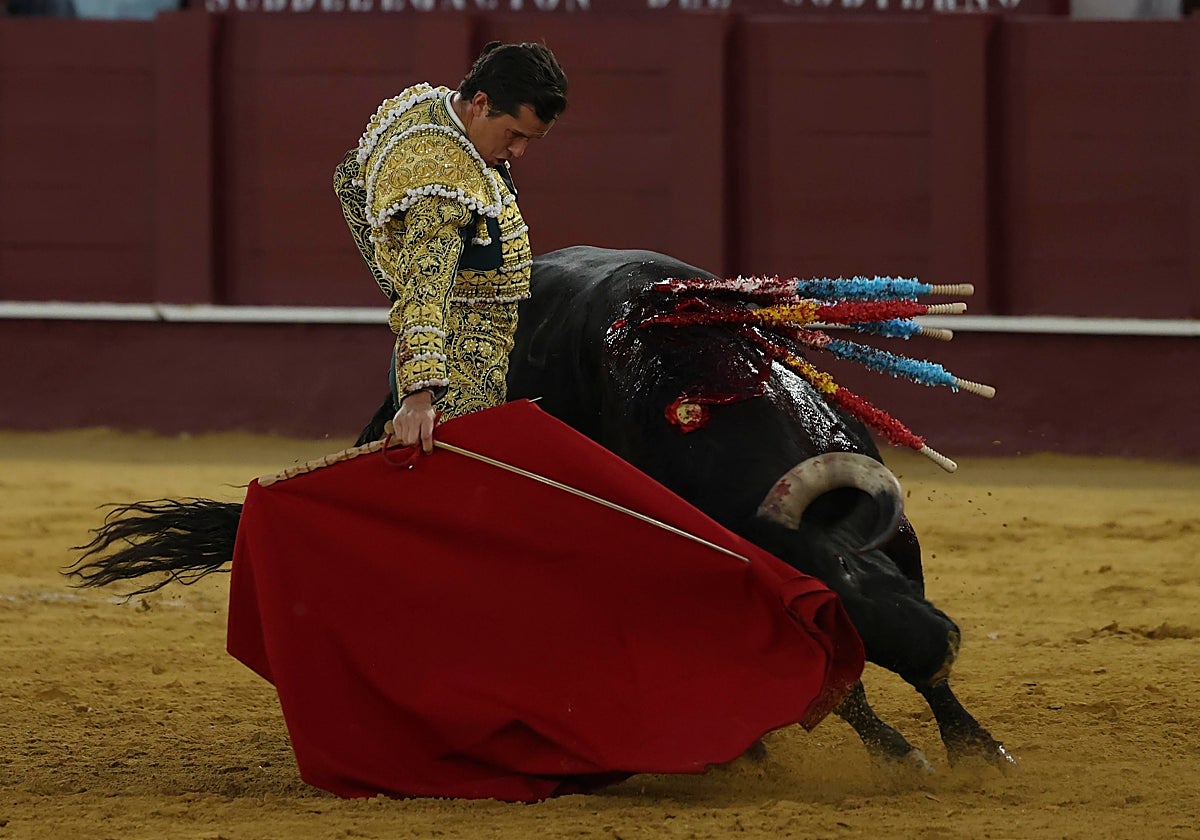 Derechazo de Daniel Luque al segundo de su lote.