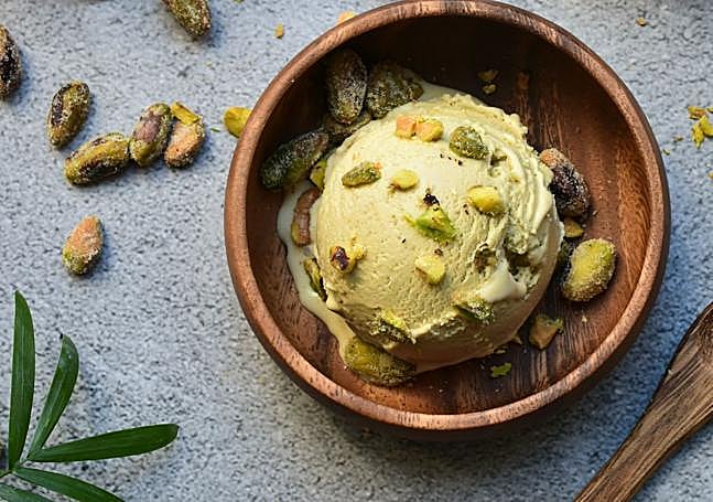 Helado de pistacho