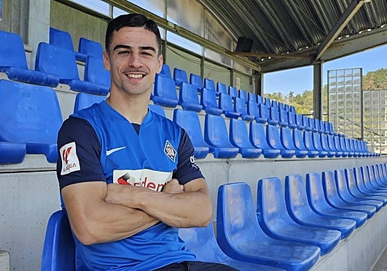 Dorrio, en una entrevista durante su etapa como jugador del Amorebieta.