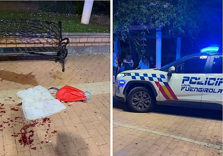 Imágenes del vehículo policial en el lugar del incidente entre las chicas.