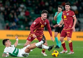 Unai Vencedor, durante un partido con el Racing de la pasada temporada.