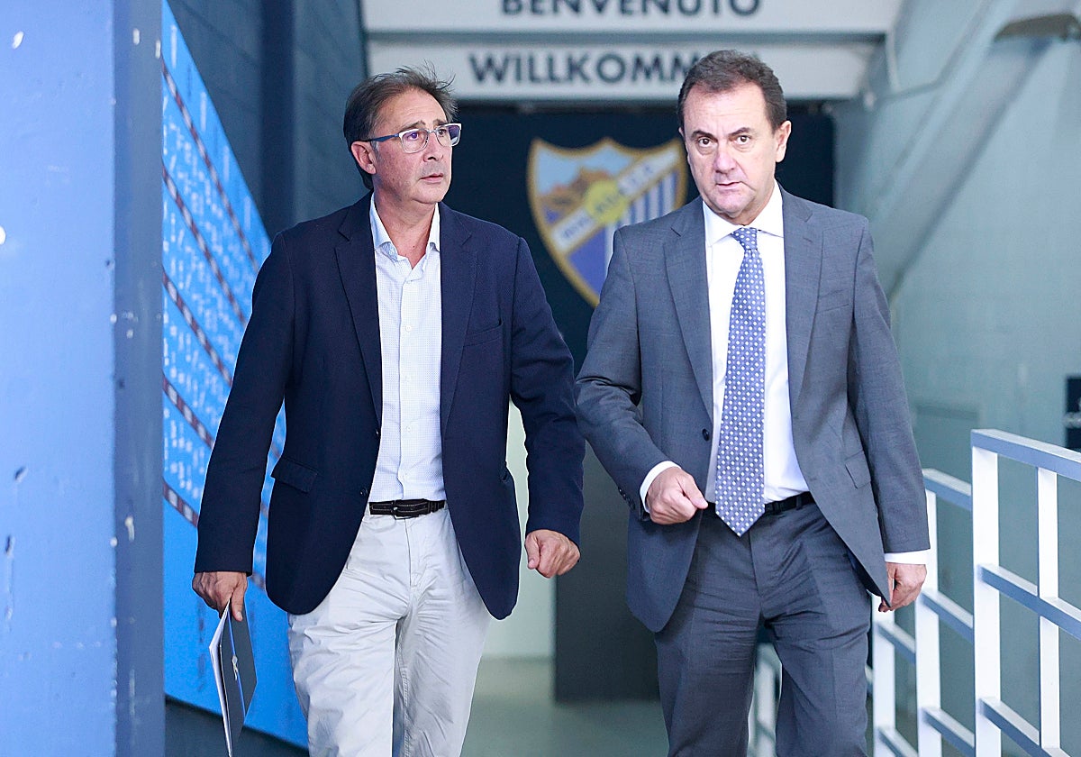 Loren Juarros y el administrador judicial, José María Muñoz.