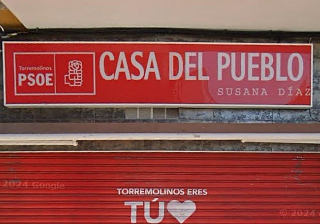 Cartelería con el nombre de la expresidenta andaluza.