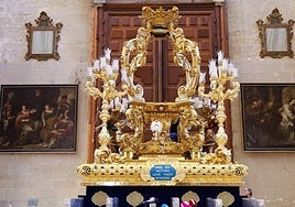 Aspecto del nuevo trono procesional para la Virgen de la Victoria.