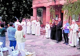 Un momento de la celebración de la oración por la creación.