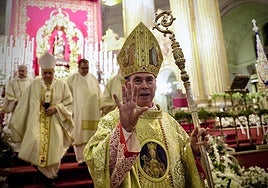 Jesús Catalá, este domingo en la Catedral en su útima eucaristía.