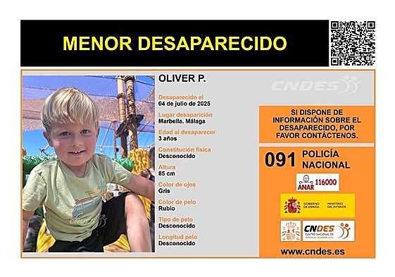 Sospechan que la madre de Oliver, el pequeño de tres años desaparecido en Marbella, se lo ha llevado a Tailandia