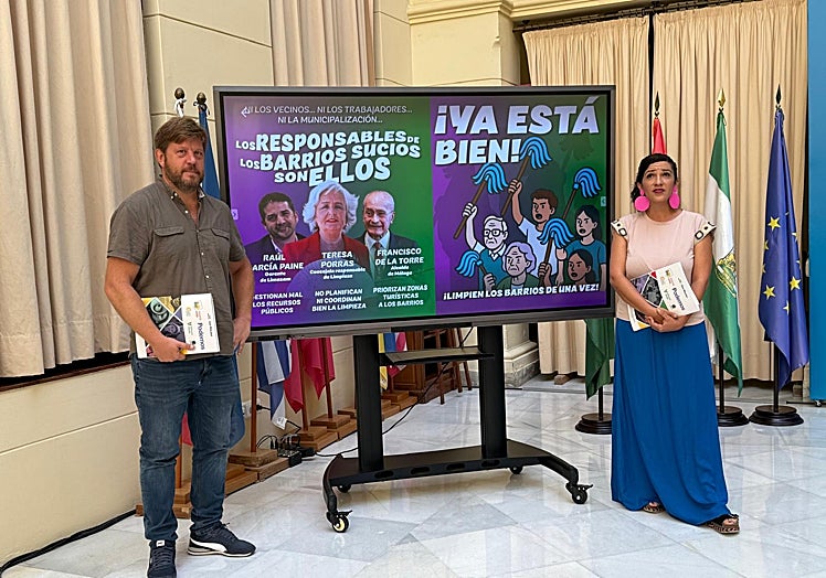 Los concejales de Con Málaga, Nico Sguiglia y Toni Morillas, en una imagen de archivo.