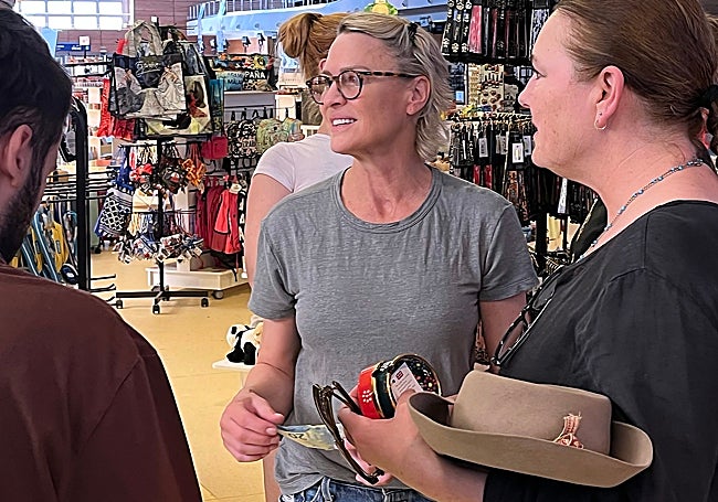 La actriz Robin Wright, durante el rodaje el pasado año de 'La novia' en la estación marítima.