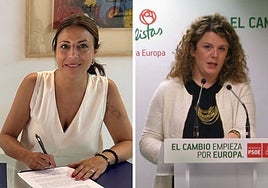 A la izquierda, la actual alcaldesa de Ronda, Mari Paz Fernández, y a la derecha, su antecesora, María Teresa Valdenebro.