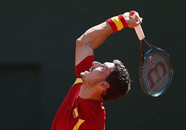 Pablo Carreño, en un servicio.