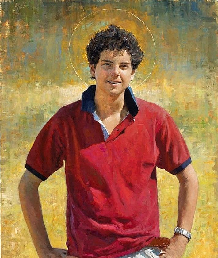 Imagen secundaria 2 - Monseñor Catalá, en su 'misa de despedida' como obispo. Ricardo Buzo. San Carlos Acutis en retrato del malagueño Raúl Berzosa.