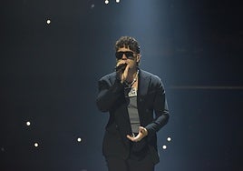 Quevedo, durante el show del sábado en el Martín Carpena.