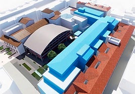 El proyecto planteaba una altura de planta baja más cuatro en su edificio interior.