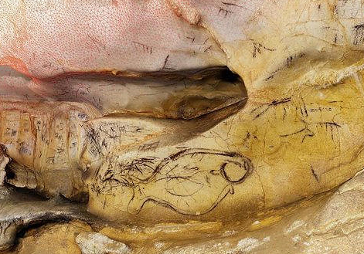 Detalle de las pinturas rupestres de la Cueva de La Pileta, ahora digitalizadas en 3D para su conservación y estudio.