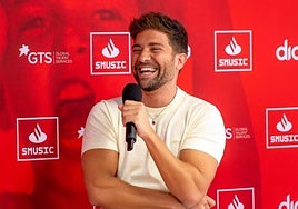 Pablo Alborán, durante la presentación de la gira.